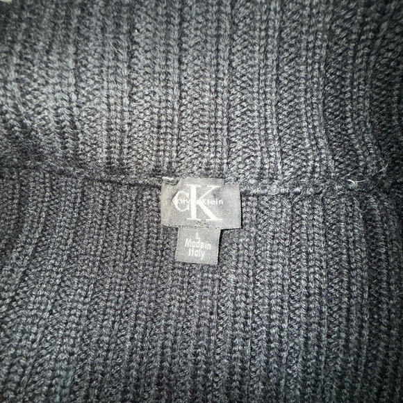 Calvin Klein Lamb Wool&Leather Jacked Made In Italy Size L - Picture 8 of 9